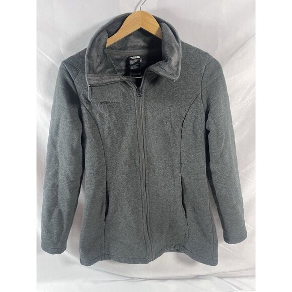 The North Face Caroluna Jacket Women's Size Medium Dark Gray Sherpa Lined - Picture 2 of 10